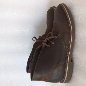 Clarks Mens Shoes Brown Size 10.5 Leather Desert Trek Chukka Comfort Boots